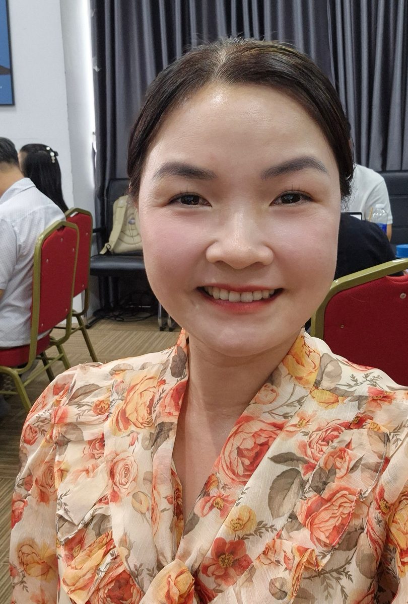 Chân dung chị Phạm Thị Yến đang cười tươi